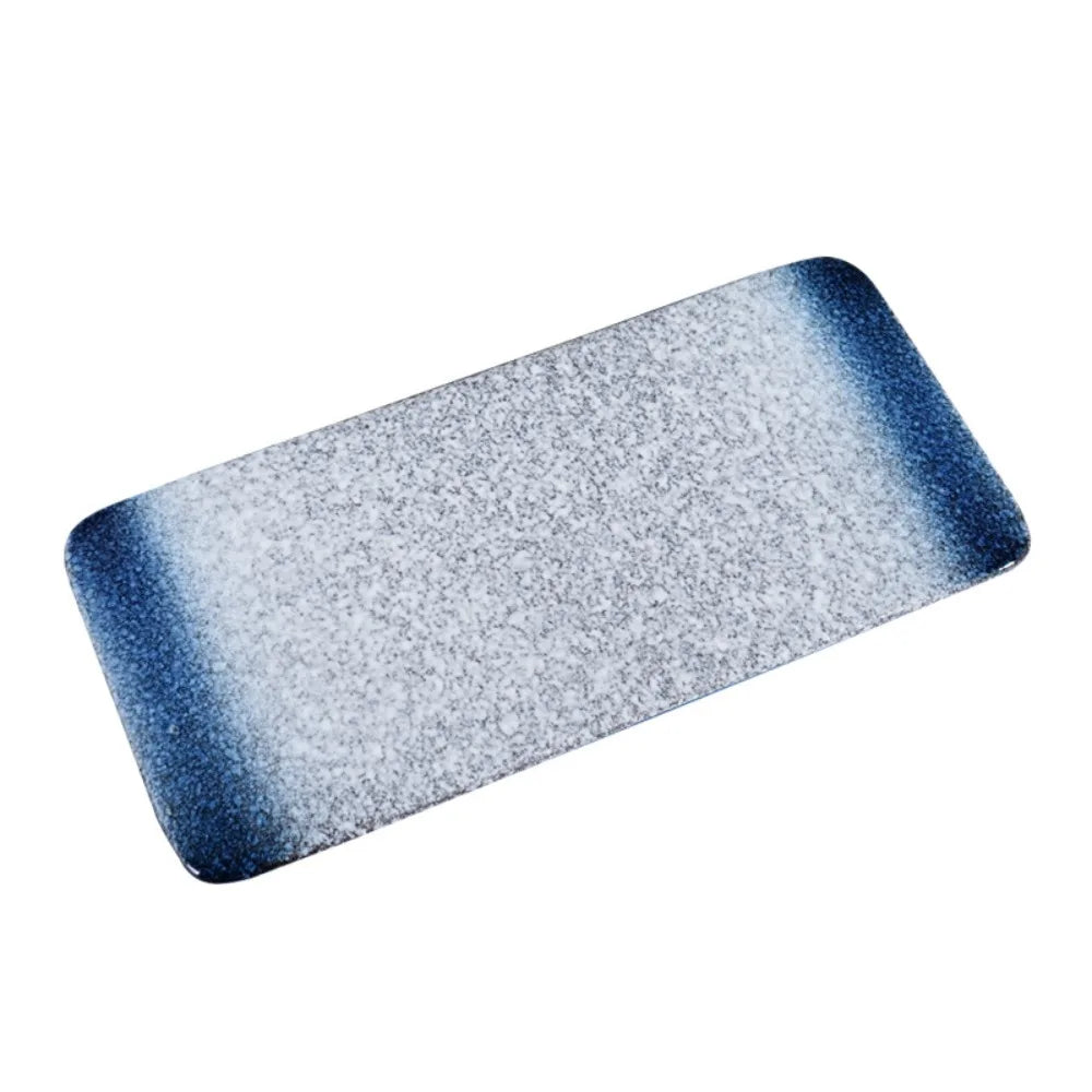 Kitchen Accessories Ceramic Japanese Style Sushi Plate Exquisite Fashionable Dinner Plates Elegant Rectangle Flat Plates Home