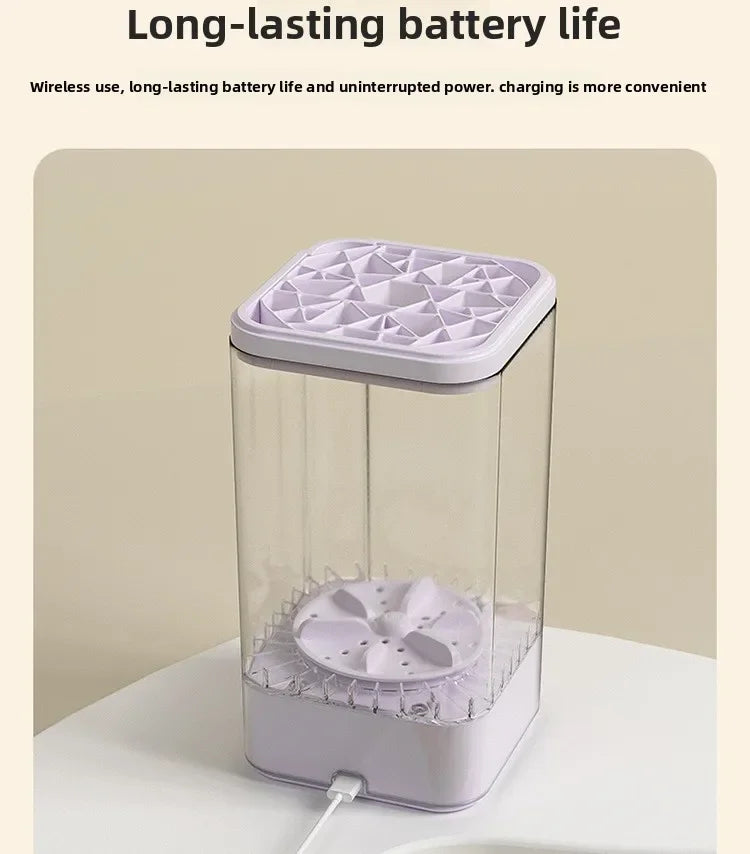 Portable Automatic Makeup Brush Cleaner Household Deep Puff Cleaning Machine Quick Cleaning of Various Beauty Tools