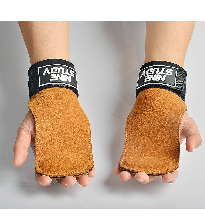 1Pair Gym Pull-Up Grip Strap Wrist Straps Anti-Slip Weight Power Belt Lifting Pads Deadlift Workout Palm Protection Gloves