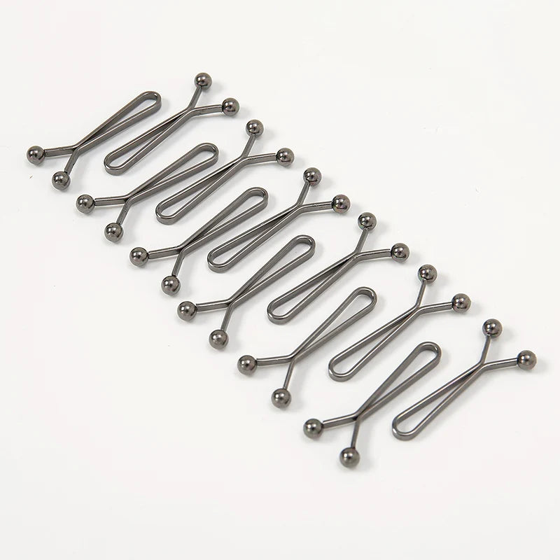 12pcs Women's Scarf Clips Hijab Pins Silk Scarf Pins U-Shaped Brooch Pins Jeans Skirts Detachable Buckle Adjustable Sleeve Clip