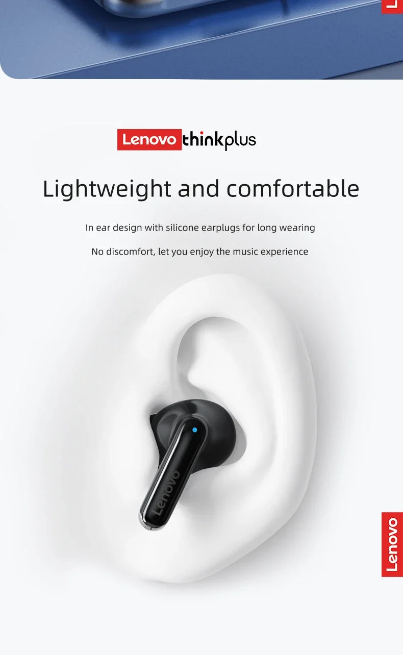 Lenovo XT88 Wireless Bluetooth Earphones In-Ear HiFi Sound 13mm Dynamic Low Latency Gaming Headsets Sweatproof Sport Earbuds