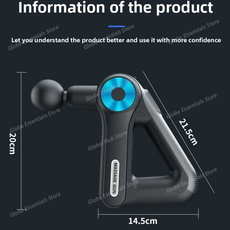 Professional-grade Mini Triangular Fascia Gun Massager, Electric Muscle Massage Gun, Portable for Shoulder and Neck Fitness