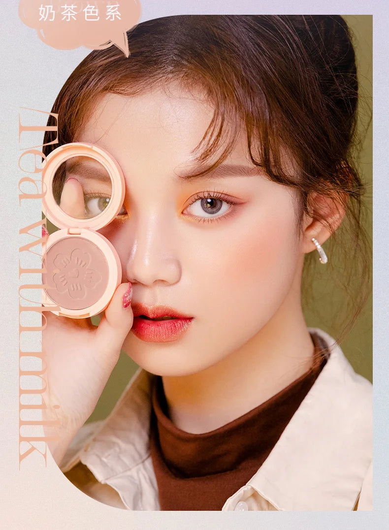 JILL LEEN Monochrome Colorful Soft Mist Blush Disc Highlight Grooming Peach Gills Purple Matte Brightening Expansion Color