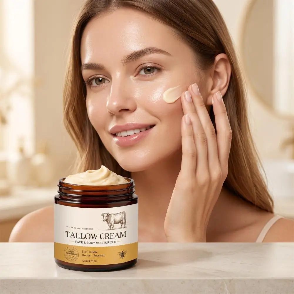 Beef Tallow Paste Deeply Moisturizer Honey Body Lotion Balm Brightening Wrinkle Remover Grass Fed Wild Honey Face Body Cream