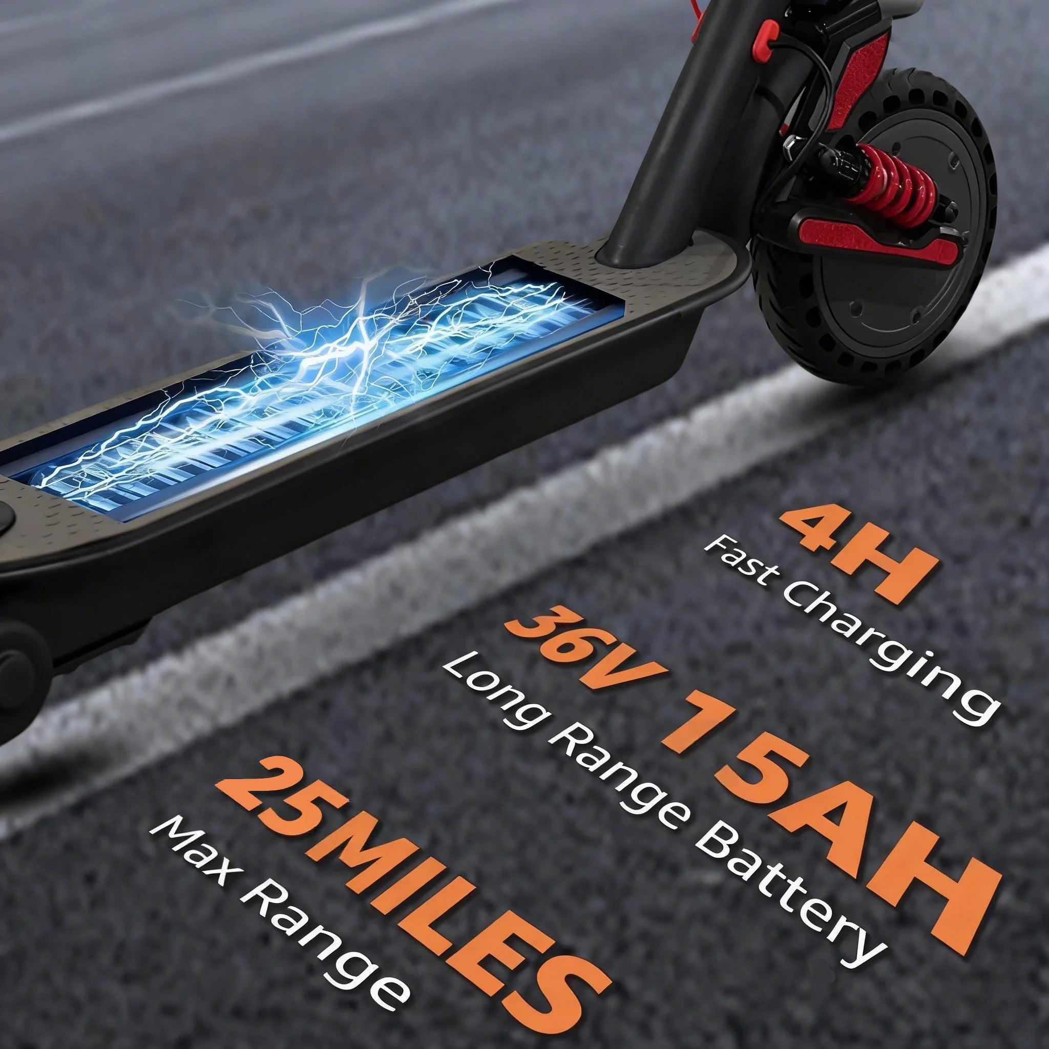 Smart 500W Electric Scooter Foldable E-Scooter Rear Motor up to 18 MPH Long Range 15 Miles Controlled Commuting Adults Scooter