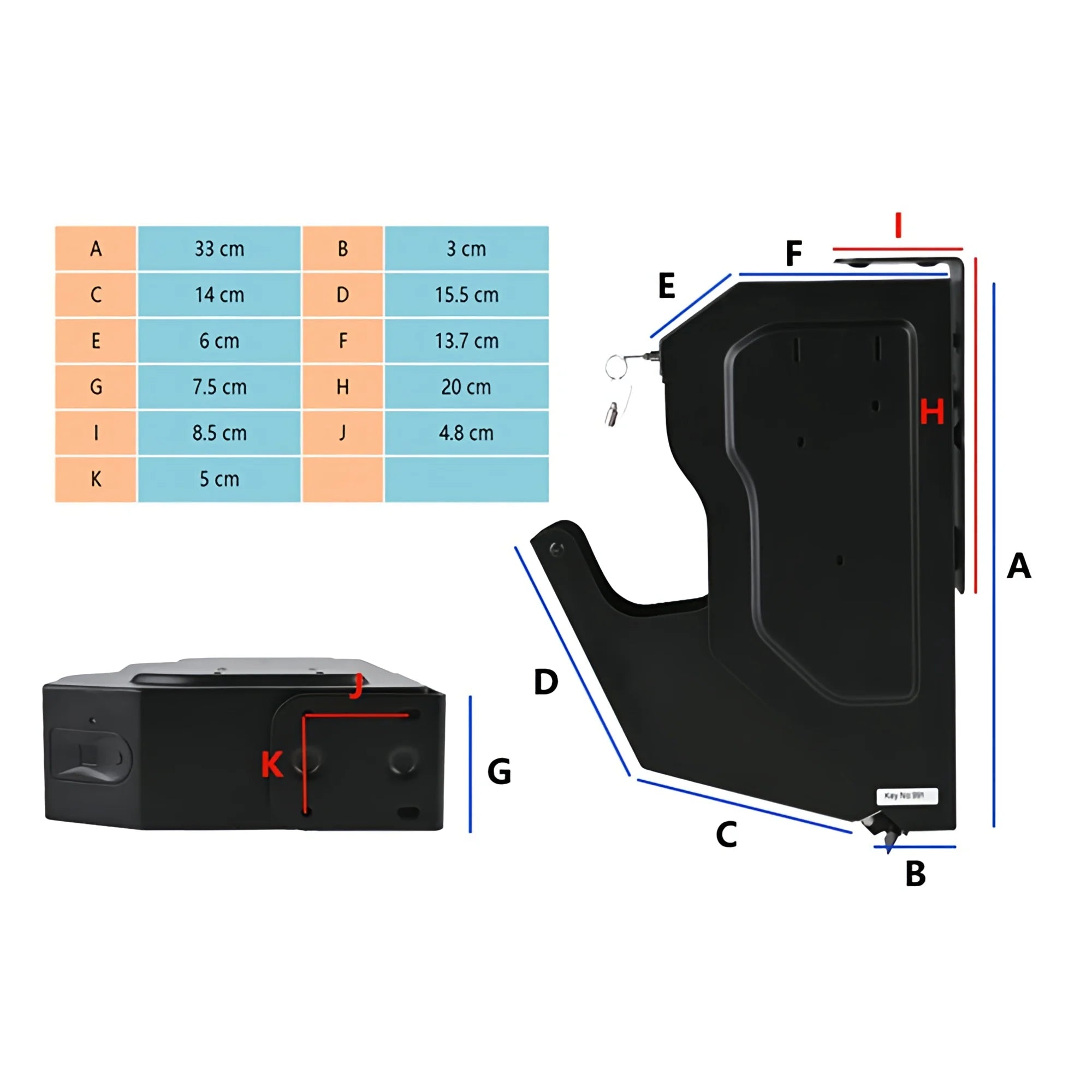 Gun Safes Pistol Box Biometric Fingerprint/Password Steel Gun Box Unlock Anti-Burglary with Keys Strongbox For Desk Cabinet