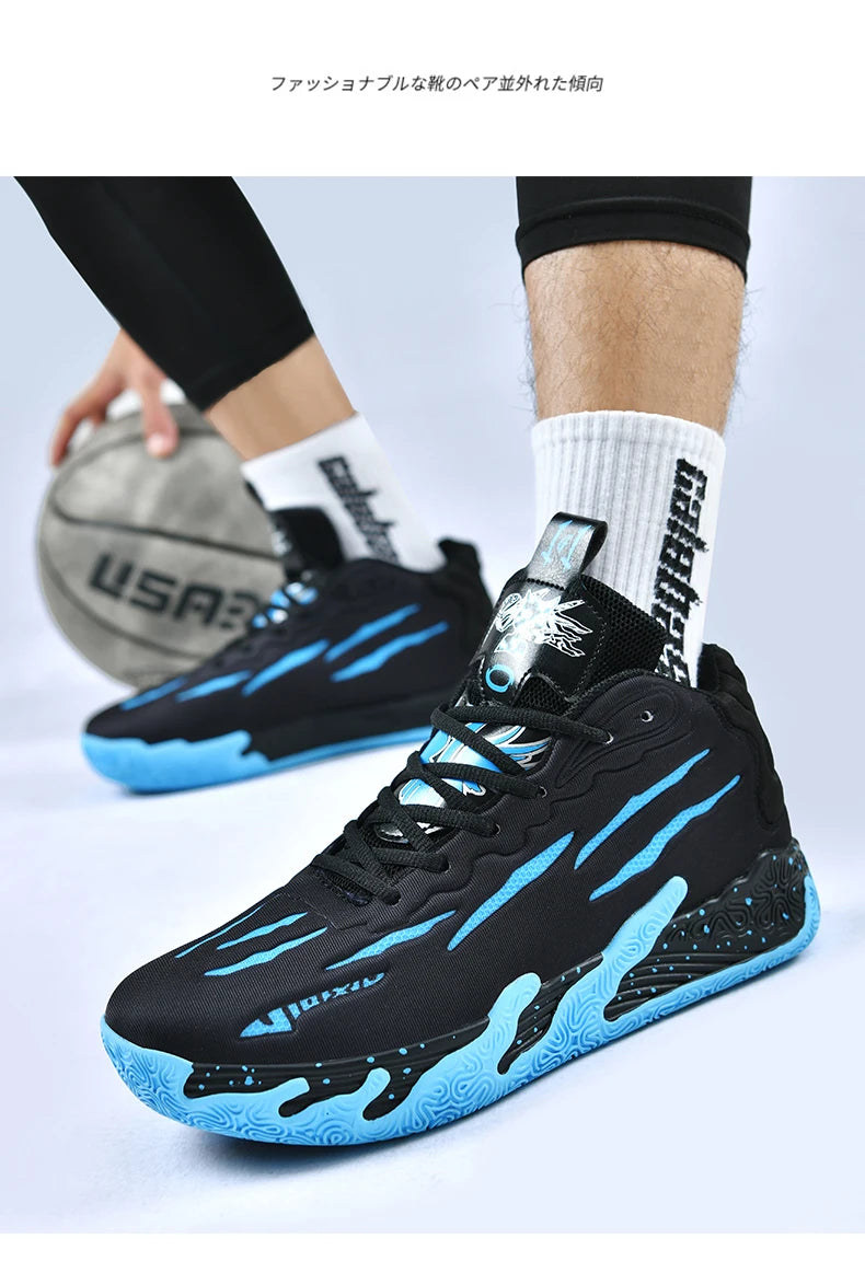 Men Basketball Shoes Field Training High-top Comfortable Non-slip Sports Footwear Luxury Lace-up Flat Sneaker for Men Traf Homme