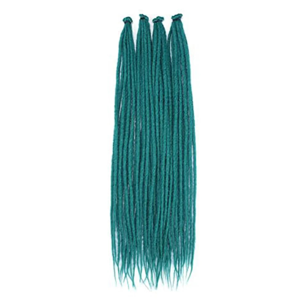 Dreadlock Extensions, 22" Brown to Blonde Synthetic Crochet Dreads Extensions 100% Handmade Single Ended Dreads Thin 0.6cm Width
