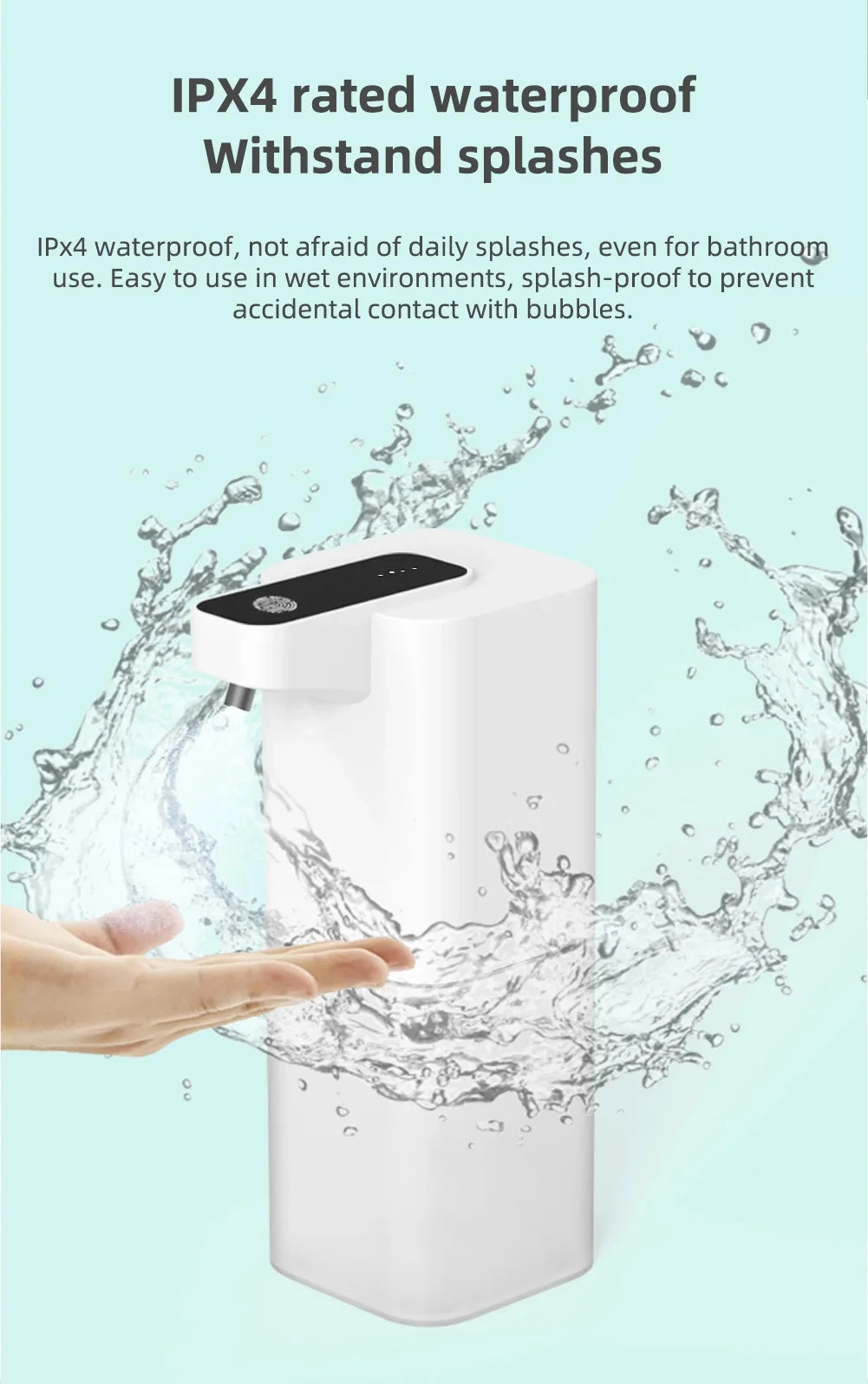 USB Rechargeable Infrared Automatic Foam Soap Dispenser Touchless Hand Sanitizer Dispenser for Bathroom Kitchen