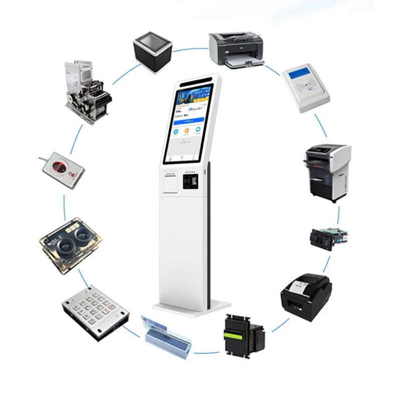 21.5-inch Intelligent Touch Screen Self-service Kiosk, Multifunctional Self-service Ordering And Payment Kiosks