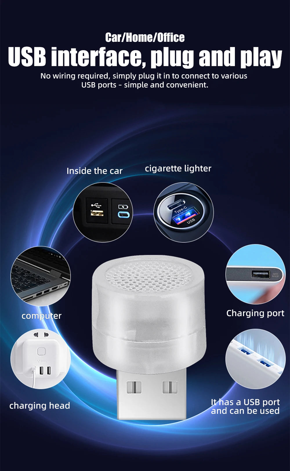 KEVANLY 5V 1W USB LED Lamp Eye Protection Reading Light Computer Reading Lamp Mobile Power Charging Book Lamps Night Light