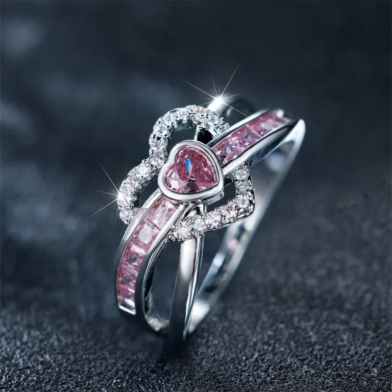 925 Sterling Silver Classic Ring for Women snowflake jewelry simple diamond ring imitation diamond women's ring