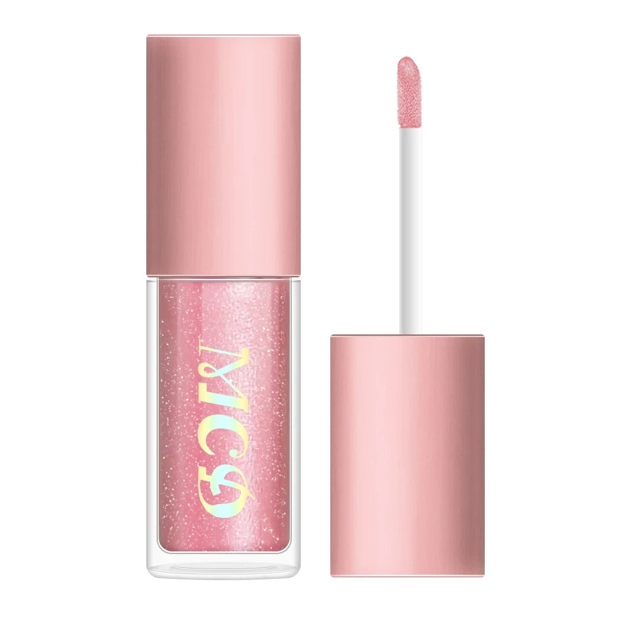 8 Colors Metallic Shimmer Lip Glaze Glitter Liquid Lipstick High Pigmented Lip Tint Lip Gloss Korean Makeup Gifts Lip Oil