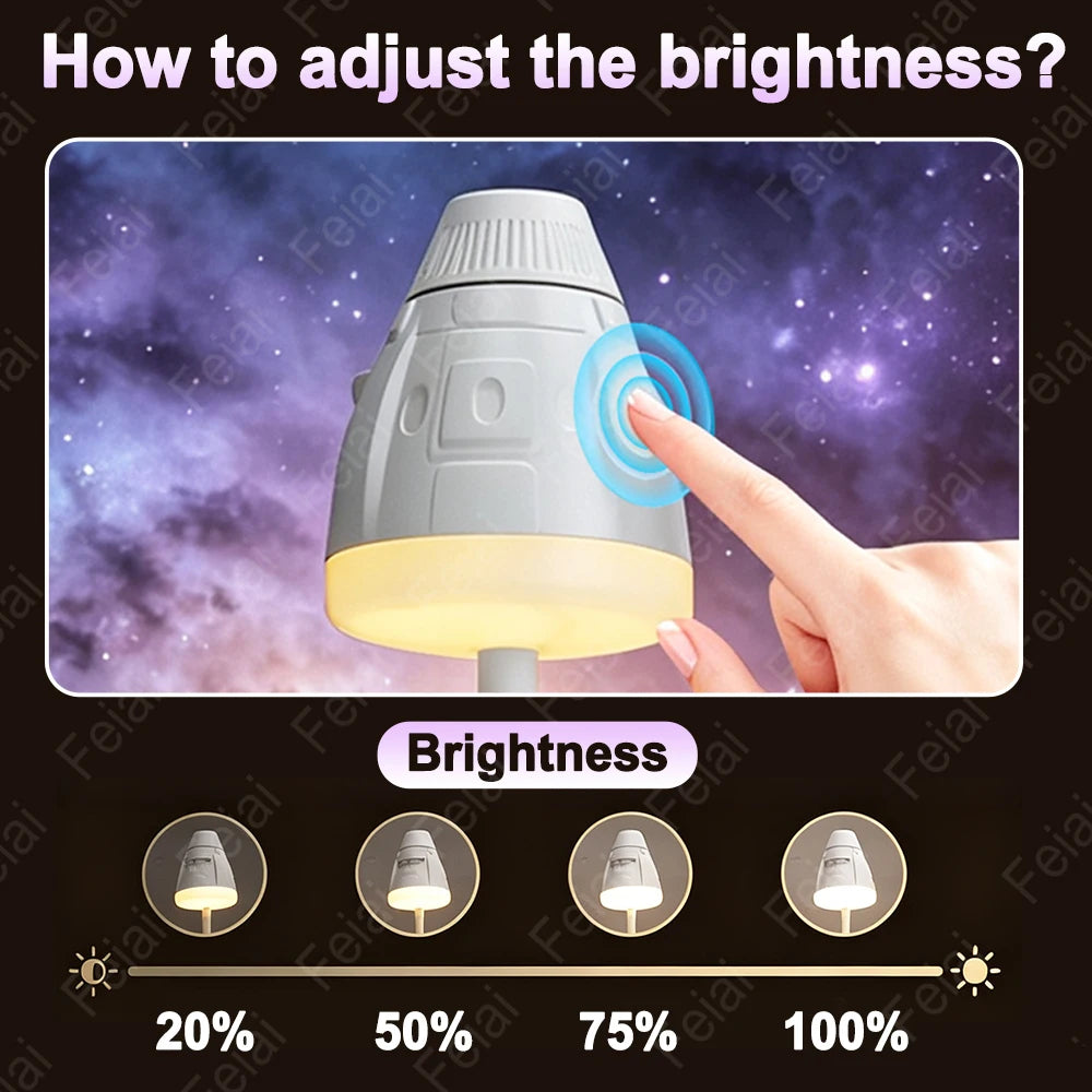 USB Car Interior Roof Star Galaxy Projection Ambient Lighting 360° Adjustable Starry Sky Ambient Projector Light Touch Control