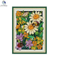 Joy Sunday Cross Stitch Kits Flowers In Spring Home Decor Painting Embroidery Set DMC Flower Style Printed Canvas Gifts