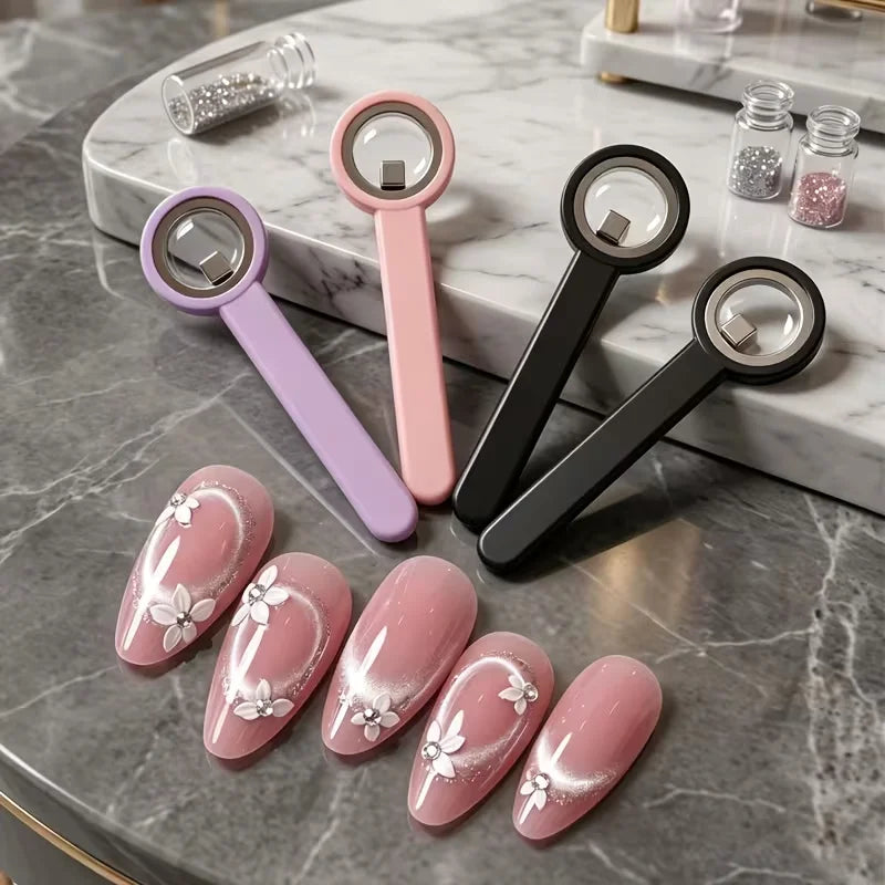Nail ring with handle magnet, small and convenient, strong magnetic force, one-time molding, easy to operate