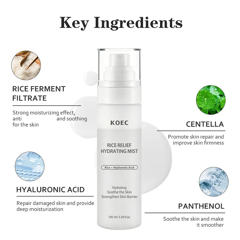 KOEC Centella Soothing Moisturizing Spray 100ml Niacinamide Brighten Jelly Mist Serum Kojic Acid Collagen Nourish Skincare