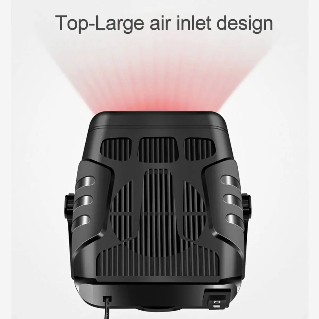 Electric Car Heater Air Cooler Fan 12V/24V Portable Demister Defroster Heating Fan 120W Dryer Windshield Defogging Accessroies