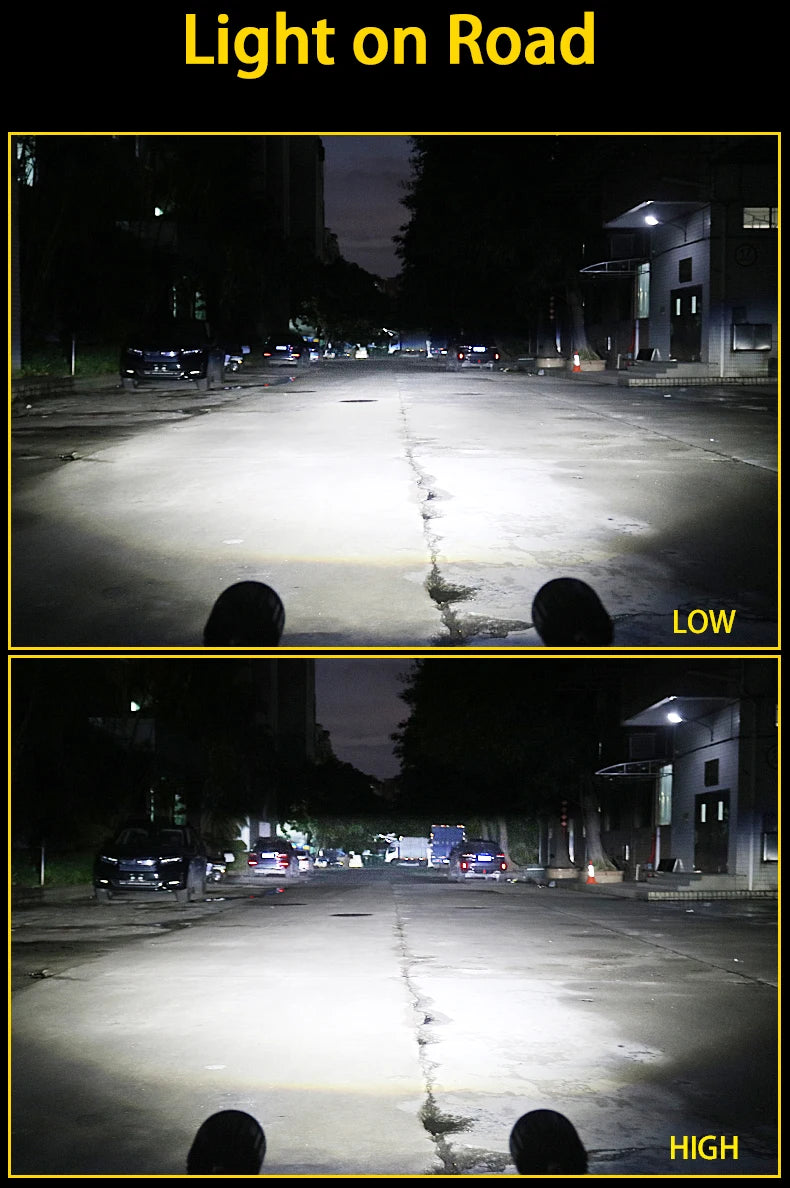 Blue Dual Light Emitting Diode Projector Headlight Car Jeep Motorcycle Spotlight Work Light 40w Smart Car Headlight