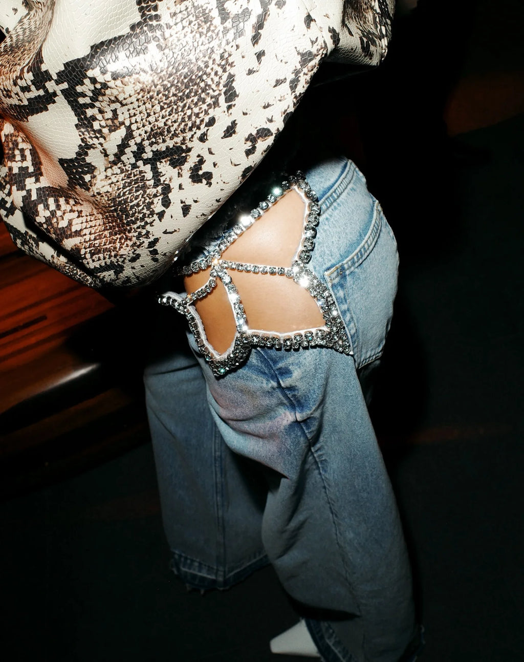 Y2k American Retro Star Ripped Jeans Women Two Hollow Out Denim Pants Casual Goth Streetwear Wide Leg High Waisted Baggy Jeans