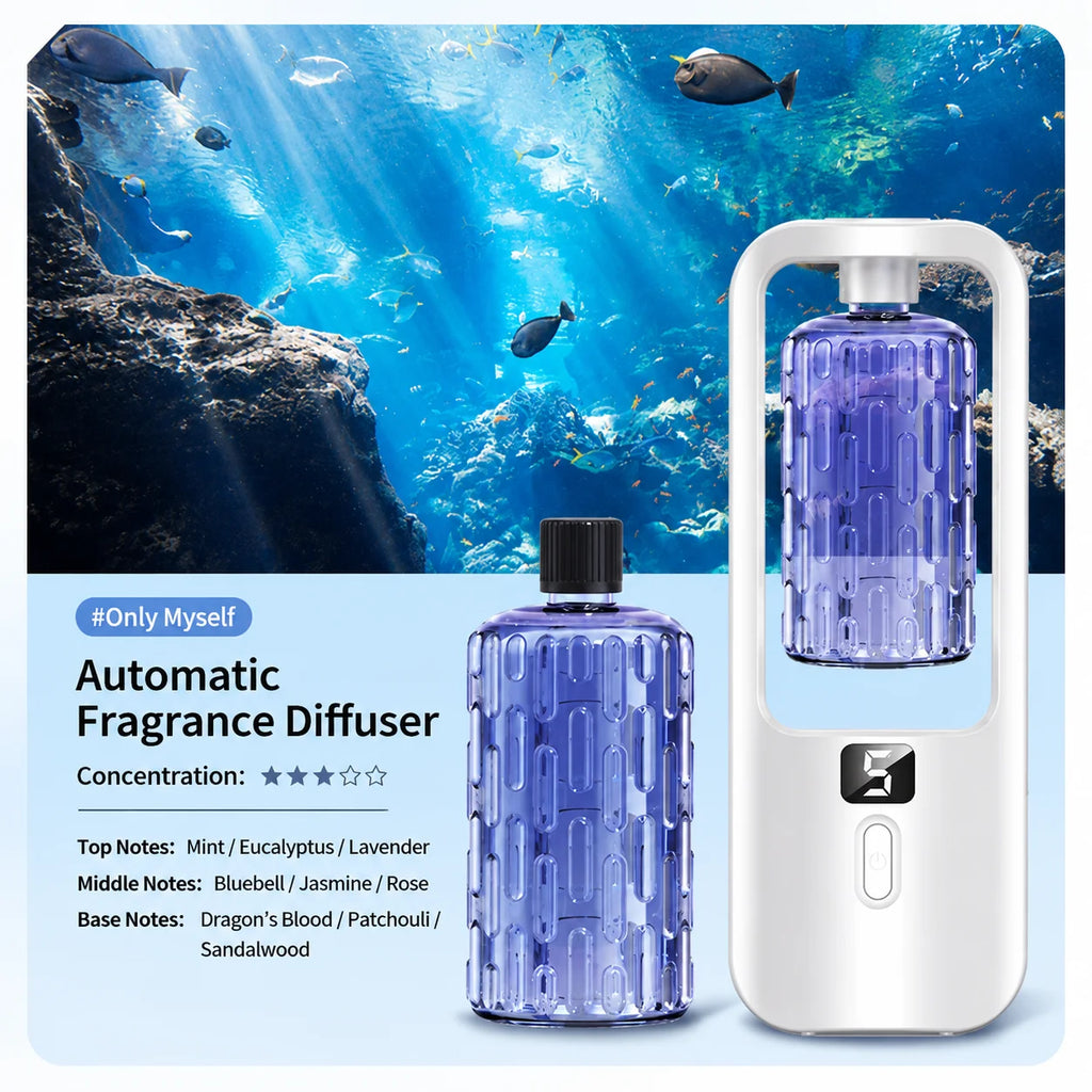 Wall-mounted Essential Oil Diffuser with Cool Mist Spray USB Rechargeable Essential Oil Aromatherapy Machine Air Freshener