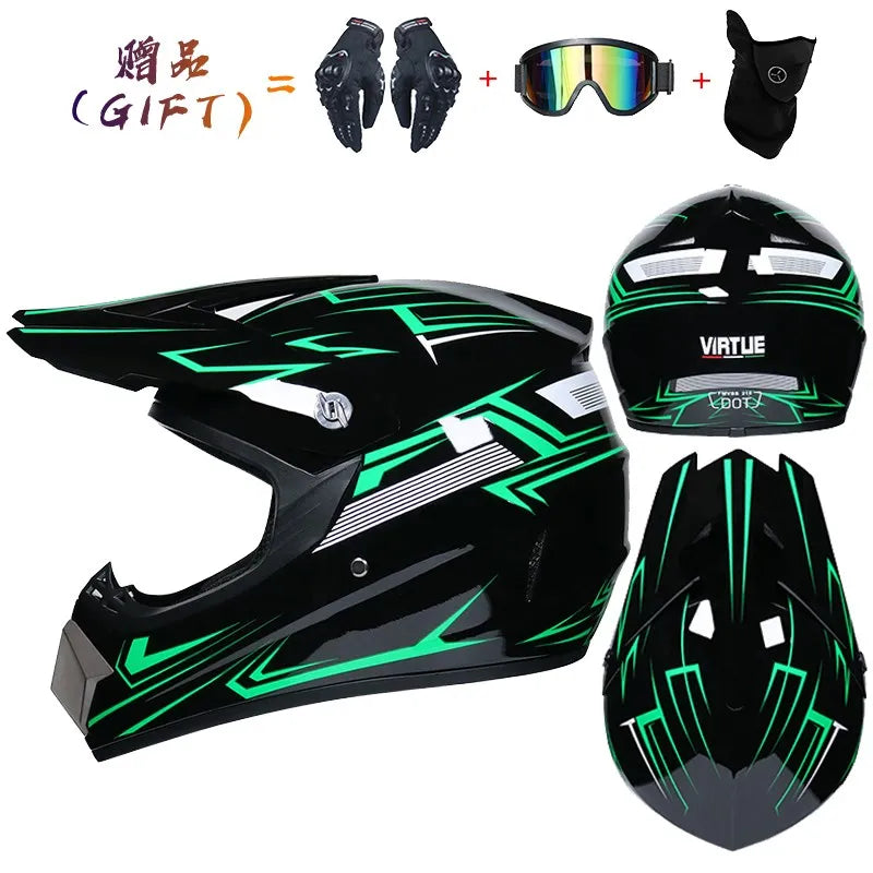 Send 3 pieces  motorcycle helmet children off-road helmet bike downhill AM DH cross helmet capacete motocross casco capacitance