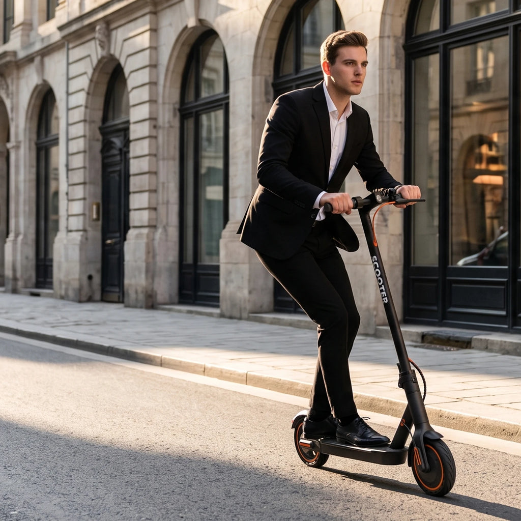 Electric scooters for adults, 8.5" Tire, Max 19 Miles and 19 Mph, 550W Foldable E Scooter with Side Light & APP