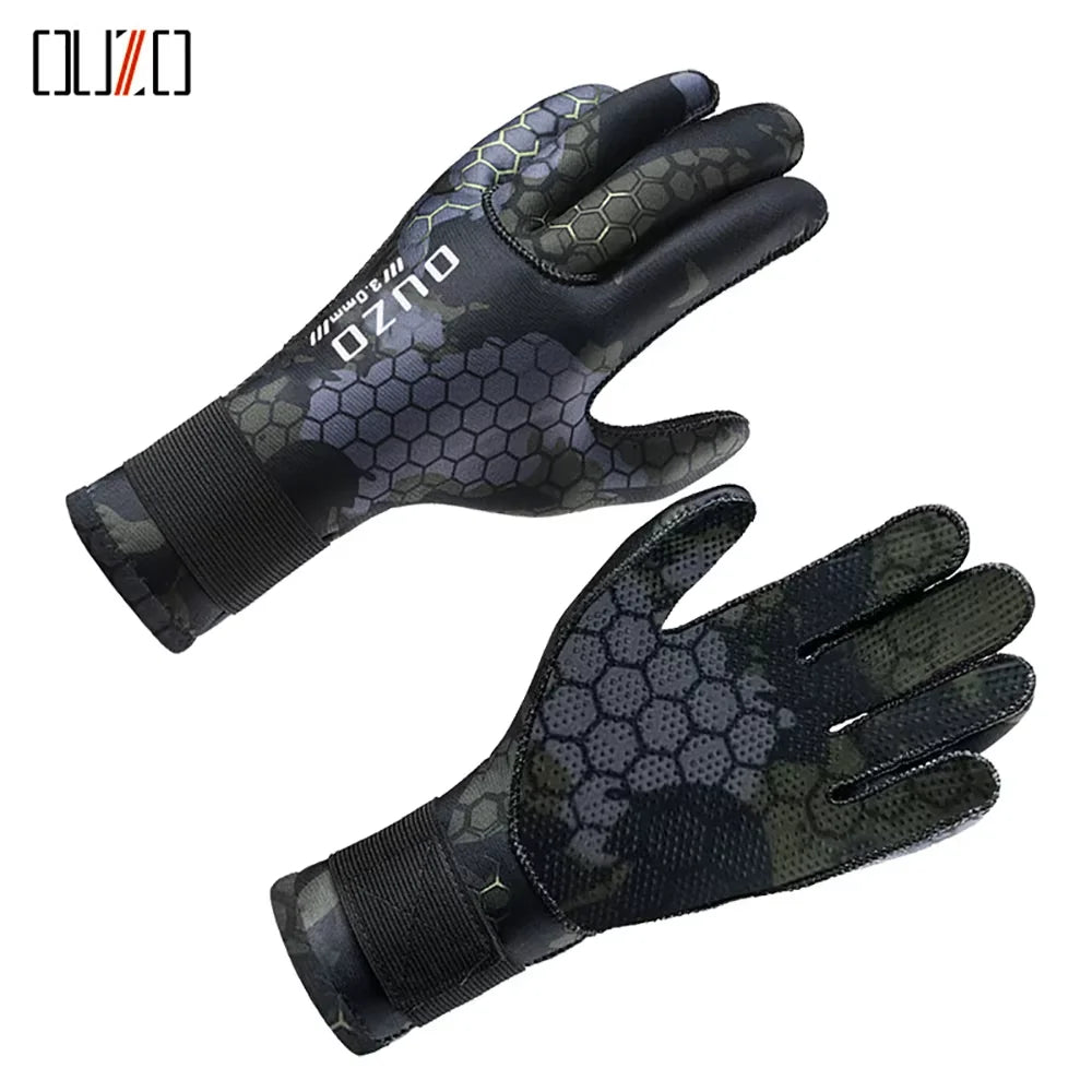 3mm Neoprene Diving Gloves Anti Slip Camo Scuba Diving Gloves Surfing Gloves For Spearfishing Swimming Rafting Kayaking
