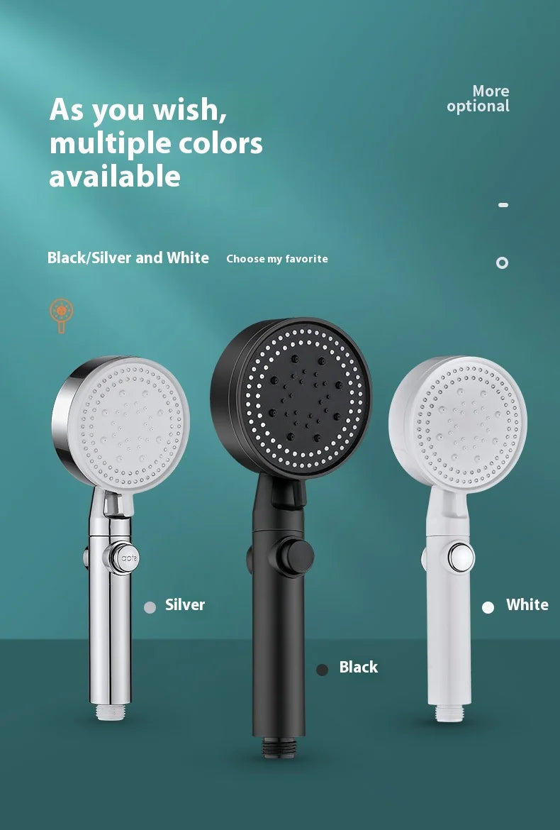 5 Modes Speed Adjustment Self-cleaning Shower Head High Pressure Adjustable with Hose Water Shower Bath Bathroom Accessories