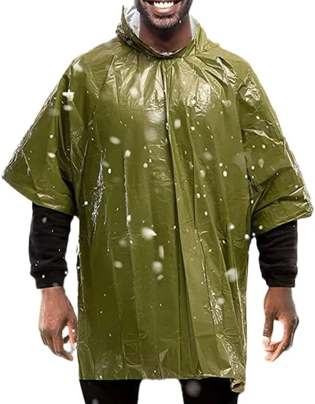 Camping Raincoat Waterproof Survival Emergency Outdoor Multifunction Reflective Clothing Camping Gear Survie Hiking