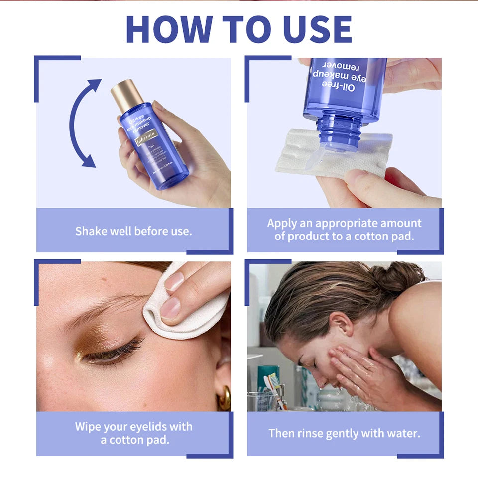 Lakerain Oil-free Eye Makeup Remover Non-irritating, Effectively and Gently Removing Eye Makeup