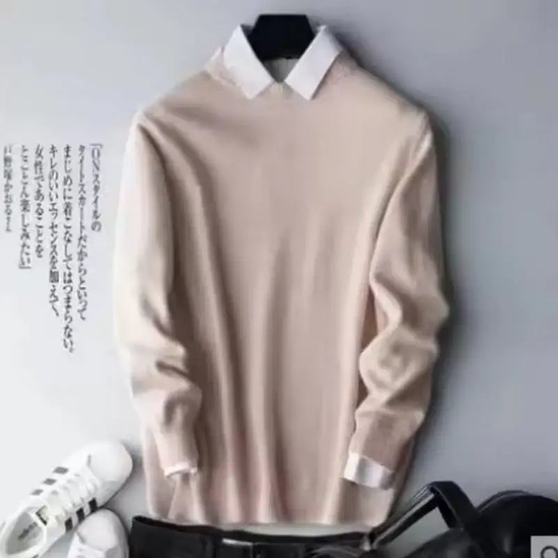 Cashmere Cotton Blended Thick Pullover Men Sweater 2025 Autumn Winter Jersey Hombre Jumper Pull Homme Hiver Knitted Sweaters