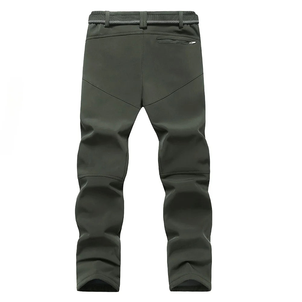 2026 Big Size Waterproof Pants Men Soft Shell Fleece Warm Trousers Male Outdoor Plus Large 9XL 4XL 8XL Work Winter Autumn Black