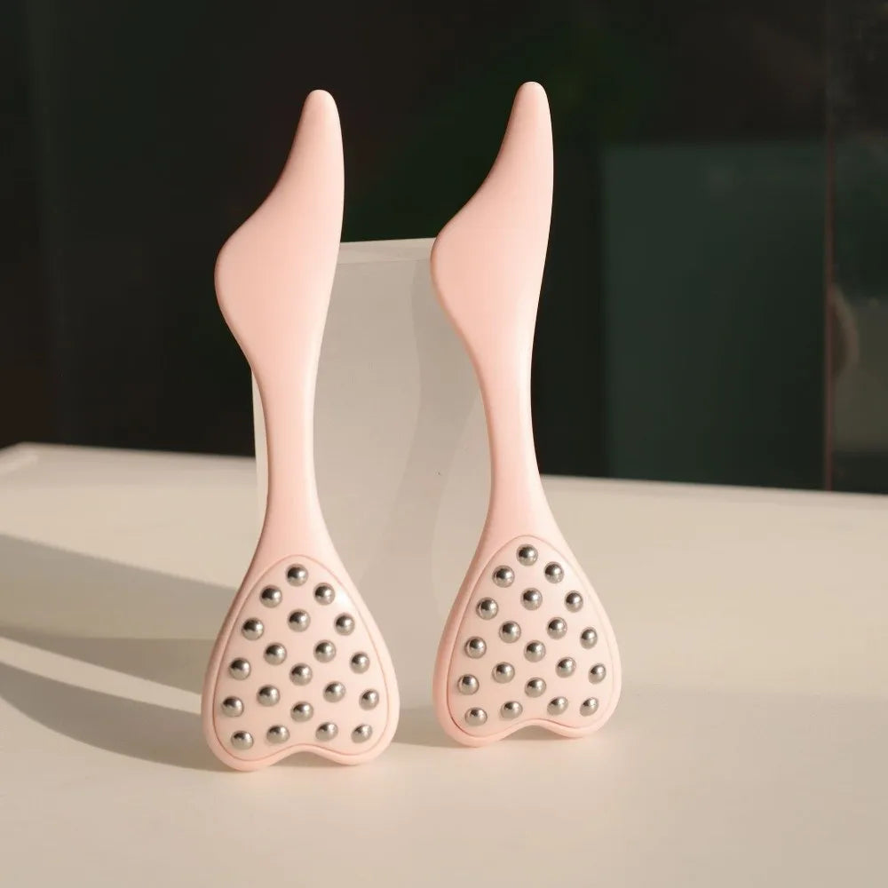 20 Beads Design Point Pressing Massager Reduce Puffiness Skin Scraping Facial Roller Face Lifting and Tightening