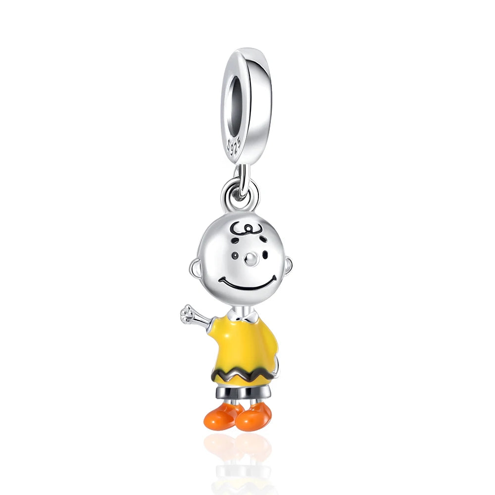 Cartoon 925Silver Balloon Dog, Red House, Watermelon Dog Male and Female Pendant,Fit Bracelet DIY Jewelry for Girls and Children
