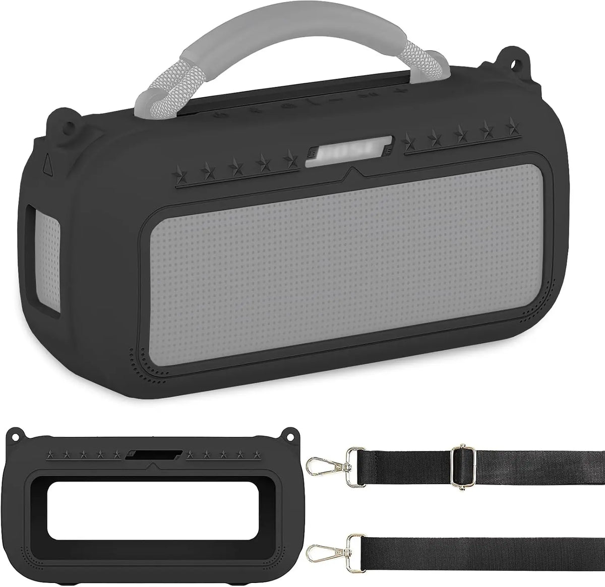 Silicone Cover Case and Shoulder Strap for Bose SoundLink Max Portable Speaker Accessories(case only)