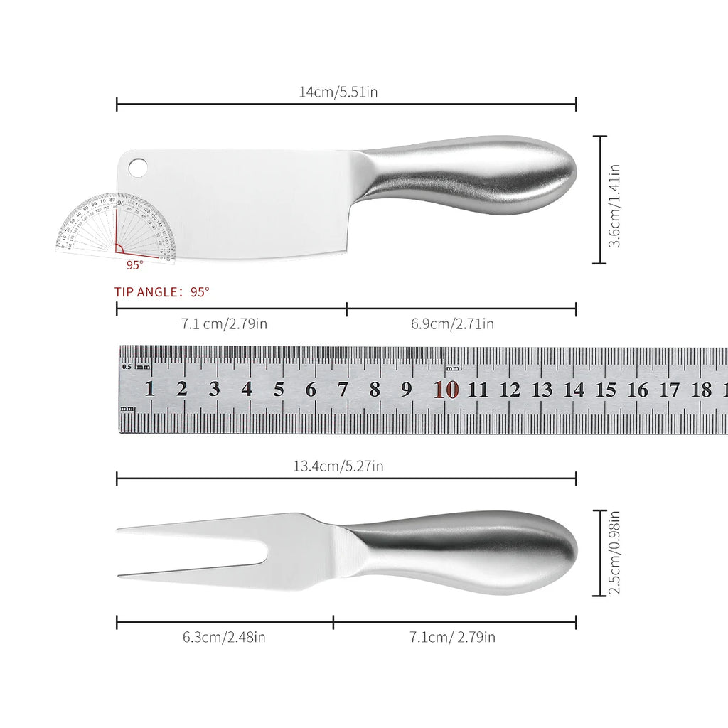 Multifunction Cheese Cutlery Baking Tools Set Stainless Steel Slicer Kitchen Gadgets Butter Knife Mini Cake Bread Knives