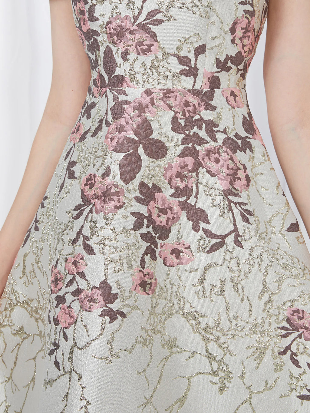 DEVCHATA Elegant Flower Jacquard Dress New Luxury Summer Boho Floral Fashion Party Clothing Mid-Calf Ball Gown Casual Vestidos