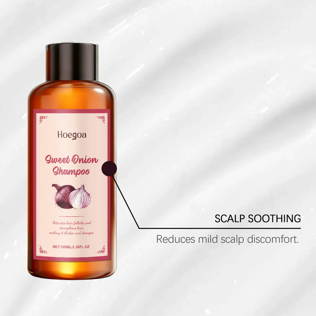 Hoegoa Onion Hair Shampoo Deep Nourishing Hair Soothing Dryness Scalp Repair Split Ends Improve Texture Gentle Cleansing Shampoo