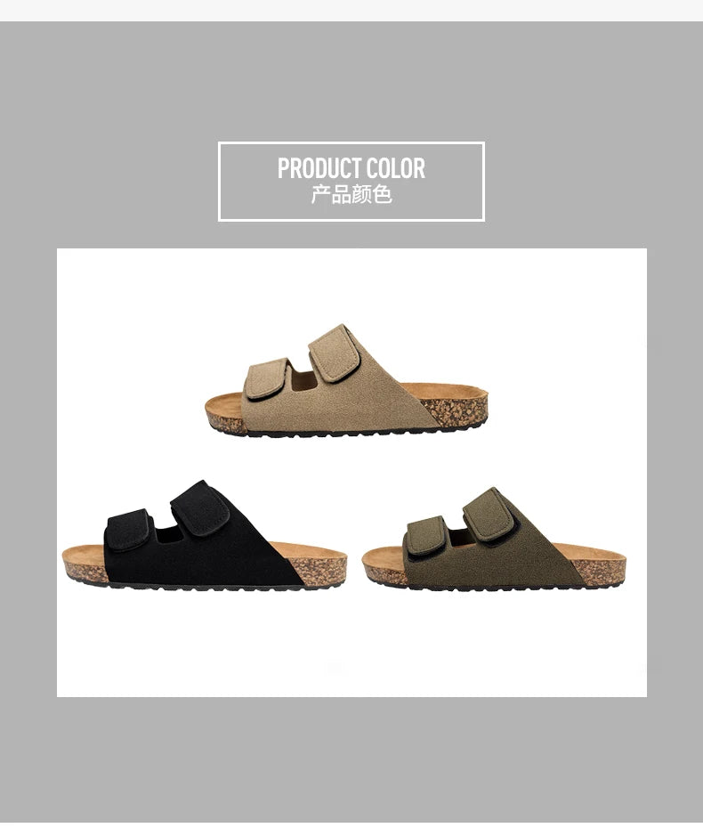 Men's one strap slip on casual slippers summer new breathable lightweight anti-slip comfort beach shoes outdoor walking slippers