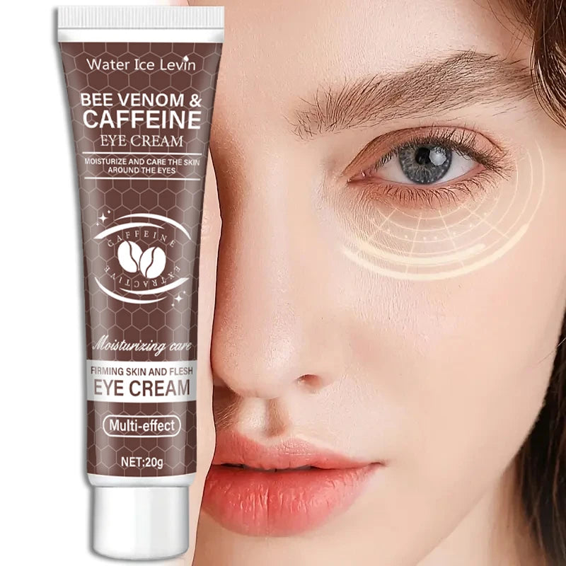 Natural caffeine powerful moisturizing and firming eye cream 20g, used for puffiness and dark circles. After use, it lifts the eye area, reducing wrinkles and signs of aging, and lightens the appearance of sagging skin