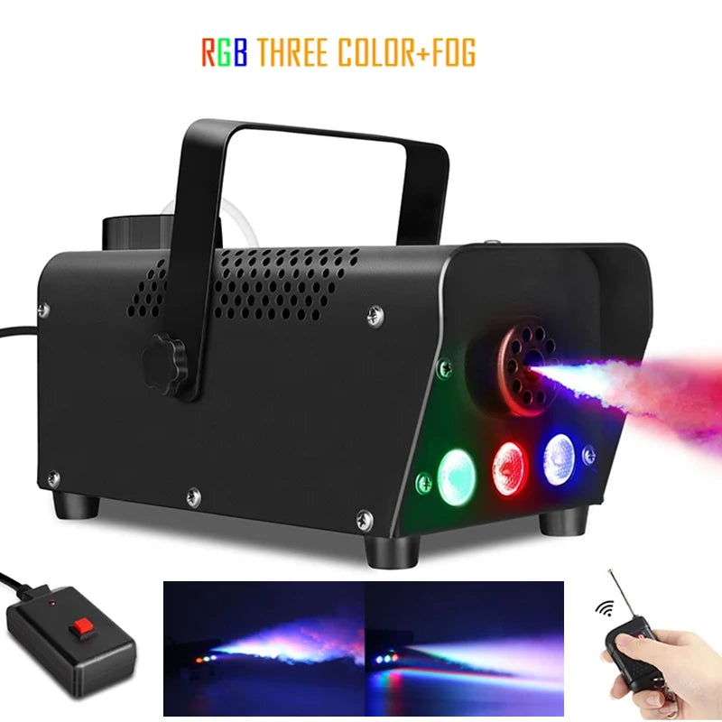 Remote Control 500W Fog Machine with 3W LED RGB lights Fog Machine For Stage Show Led Smoke Machine Disco DJ Party Club Bar Show