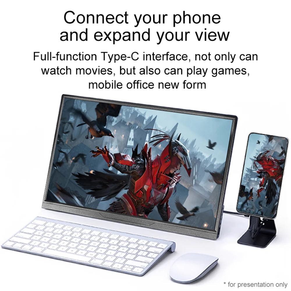 15.6inch Portable Monitor 120Hz/RGB100% /Touch Screen With VESA Hole Extended Display For Phone PC Loptop Xbox PS4/5 Switch