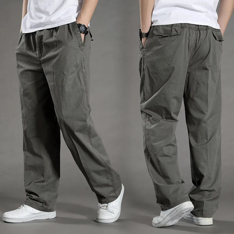 Men's Cargo Pants Summer Spring Cotton Work Wear New In Large Size 6xl Casual Climbing Joggers Sweatpants Hombre Autumn Trousers
