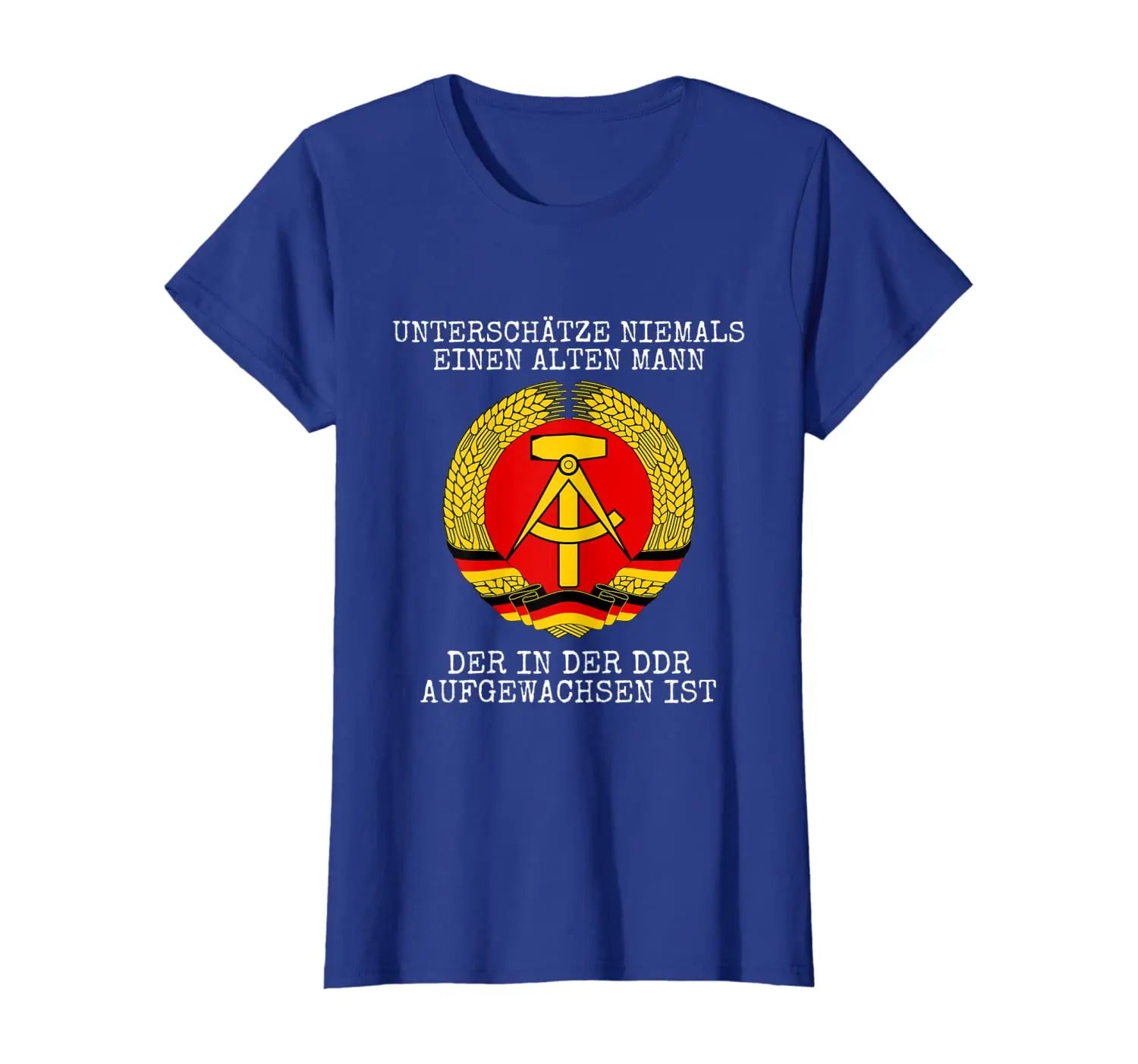 Under Estimate Never Old Man Aufwachsen In The DDR. East Germany T Shirt. Short Sleeve 100% Cotton Casual T-shirts Loose Top