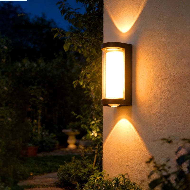 Waterproof Outdoor Indoor Wall Lamp LED Warm Light 12W AC85-265V IP65 Wall Sconce Lighting For Porch Courtyard Garden Decor