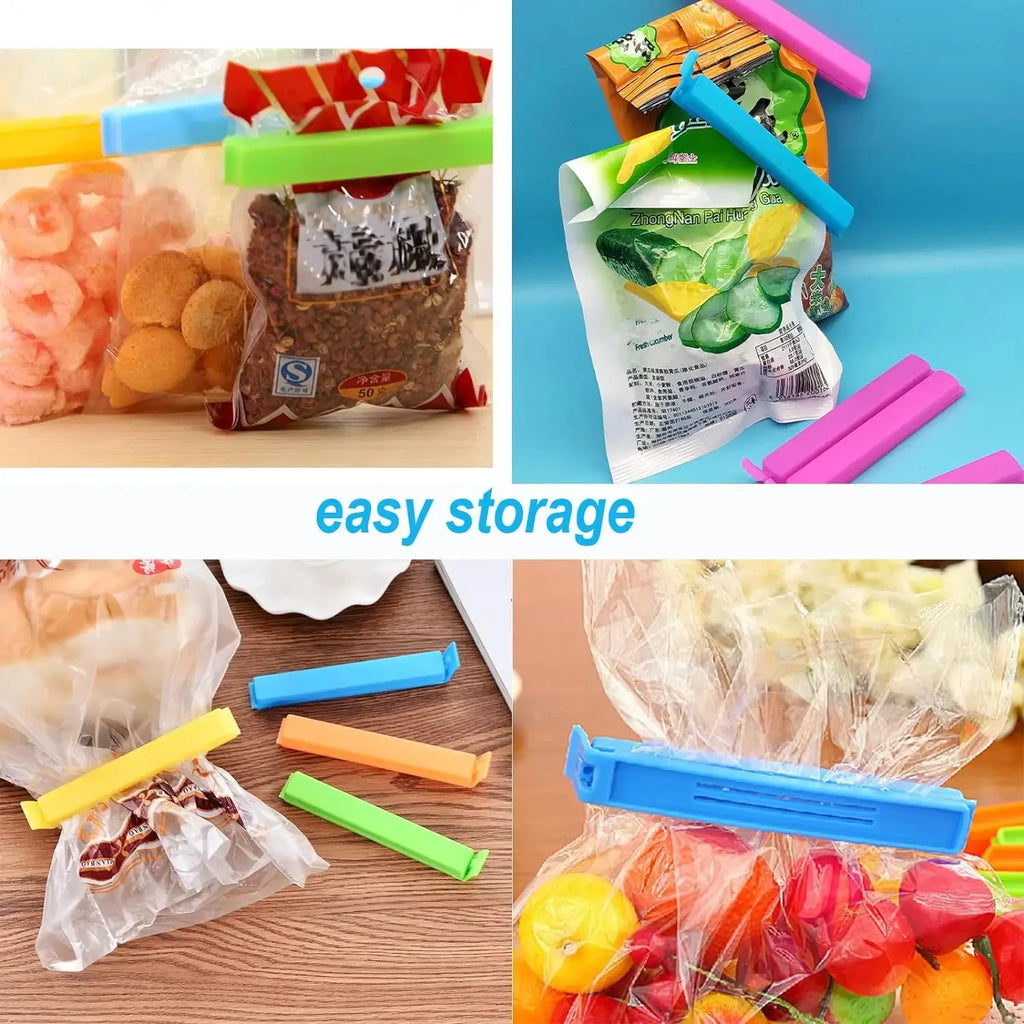 10-100pcs Plastic Food Bag Clips Sealer Clamp Kitchen Tool Portable Storage Seal Sealing Clip for Bag Sealing Accessories