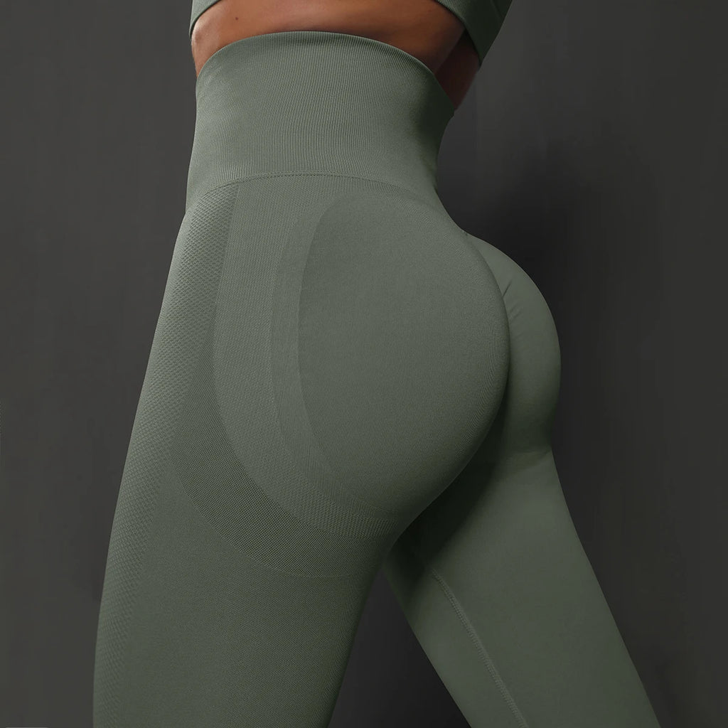 Workout Running Pants Women Yoga Leggings Hips Lifting Gym Leggings Seamless Sport Pants High Waist Fitness Leggings Bubble Butt