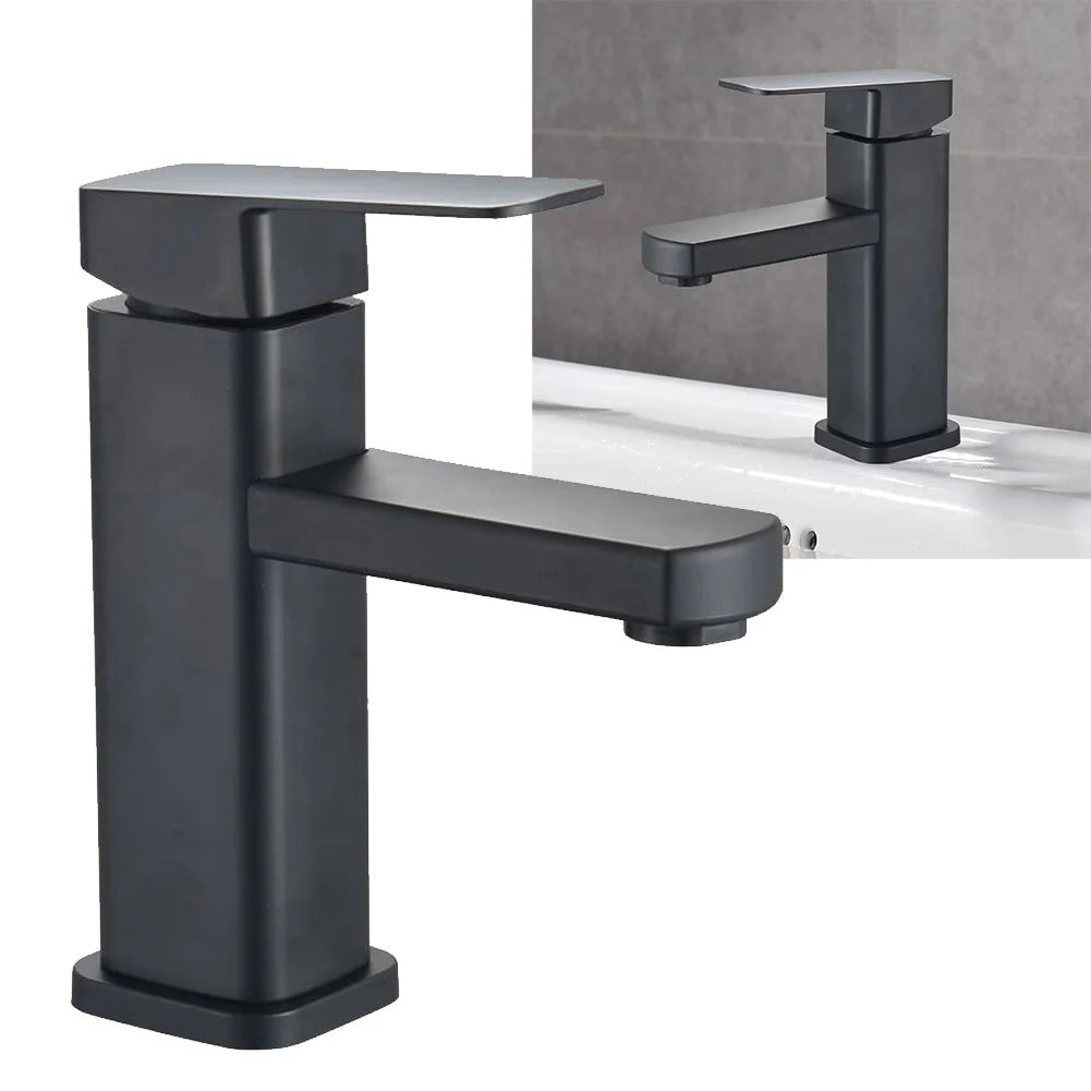 Bathroom Faucet 304 Stainless Steel Single Cold Sink Faucet Washbasin Basin Faucets Bathroom Accessories Set Sink Bath Mixer
