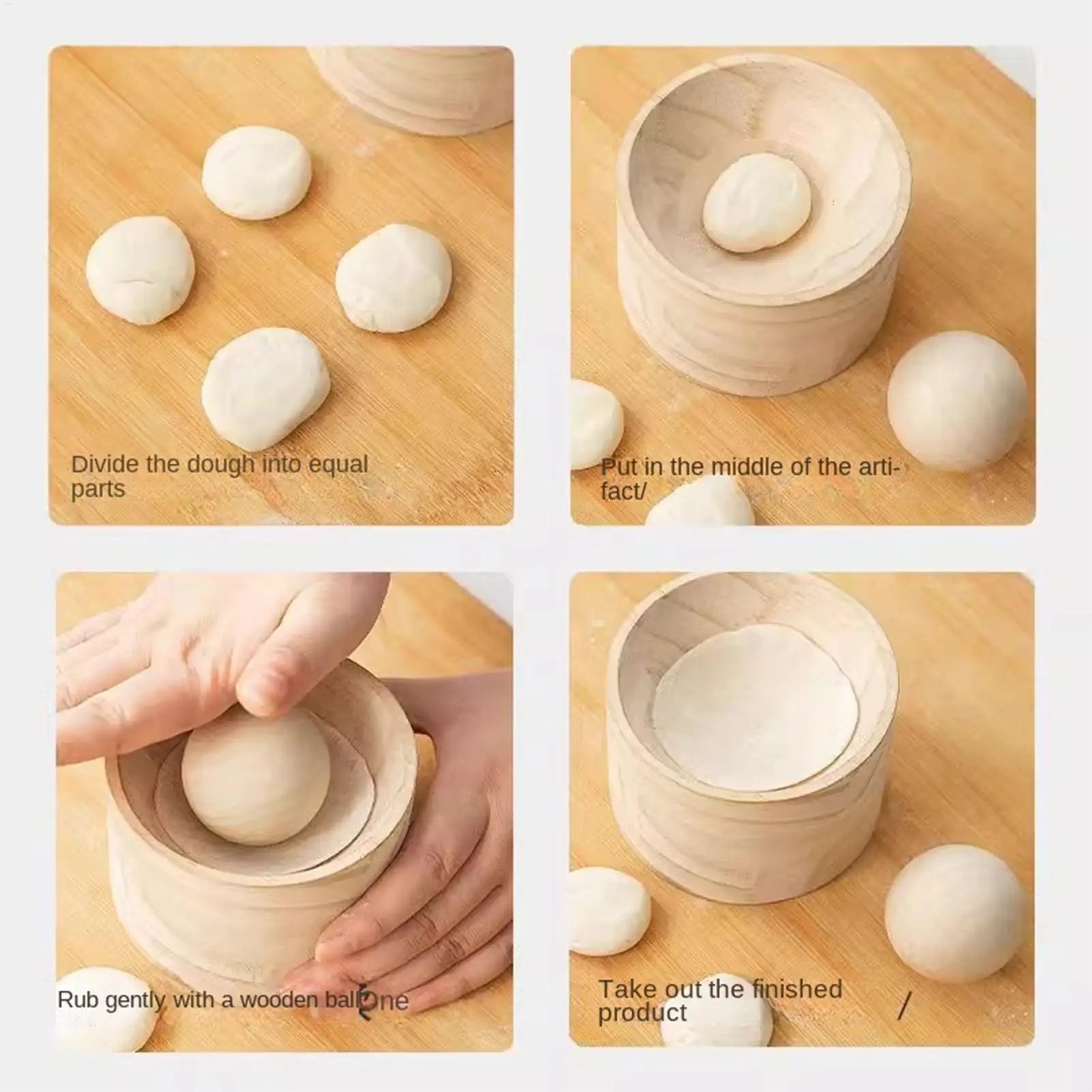 Dumpling Maker Non-Stick Wooden Manual Kitchen Gadgets Dumpling Mold Skin Maker Press tool, dumpling wrappers, kitchen gadgets